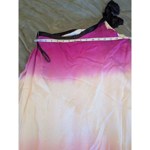 Bebe 100% Silk One Shoulder Dip Dye Maxi Dress Size XS New with tags. - Picture 3 of 5